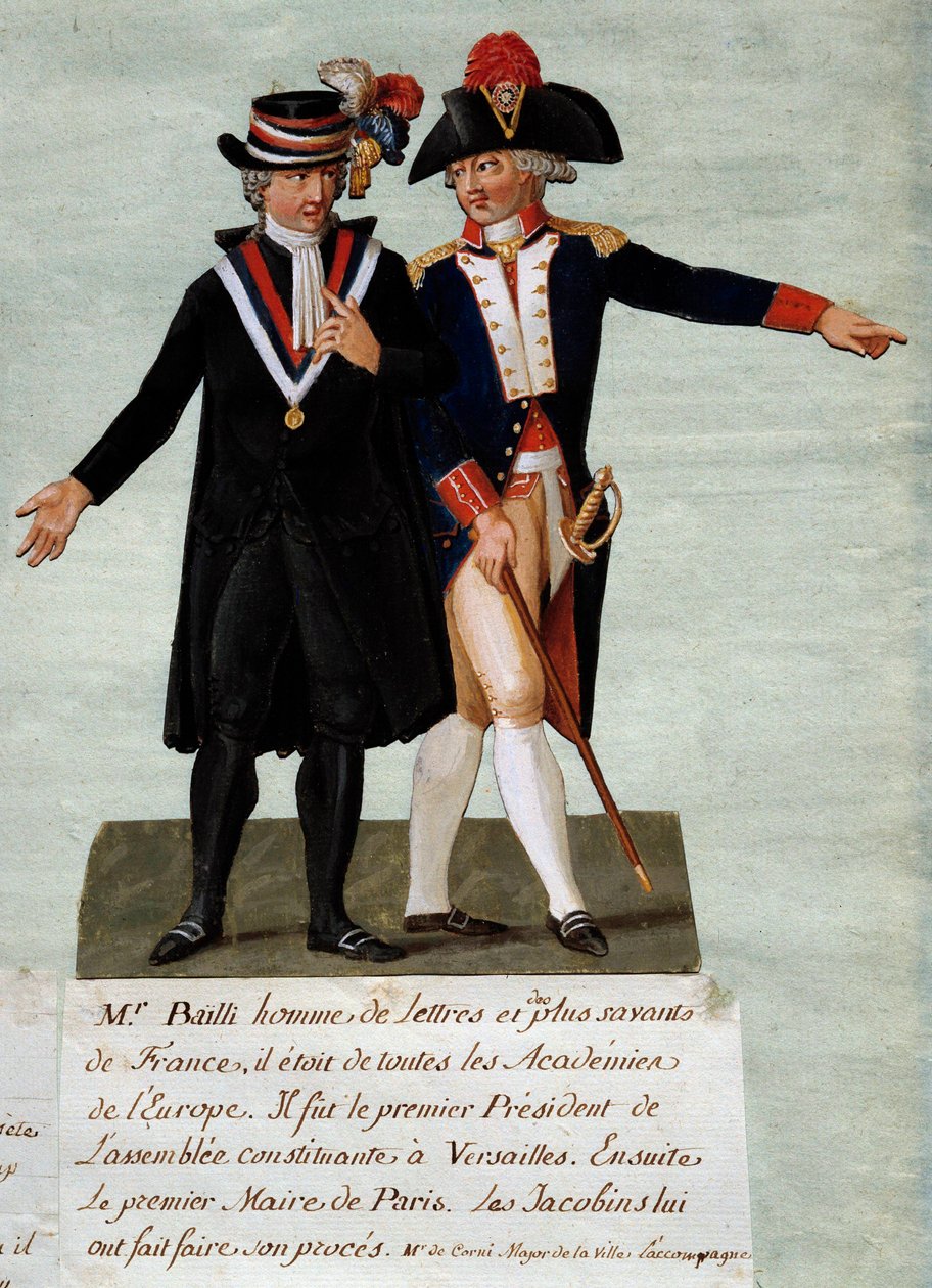Révolution française : représentation de Jean Sylvain Bailly (1736-1793), président de l