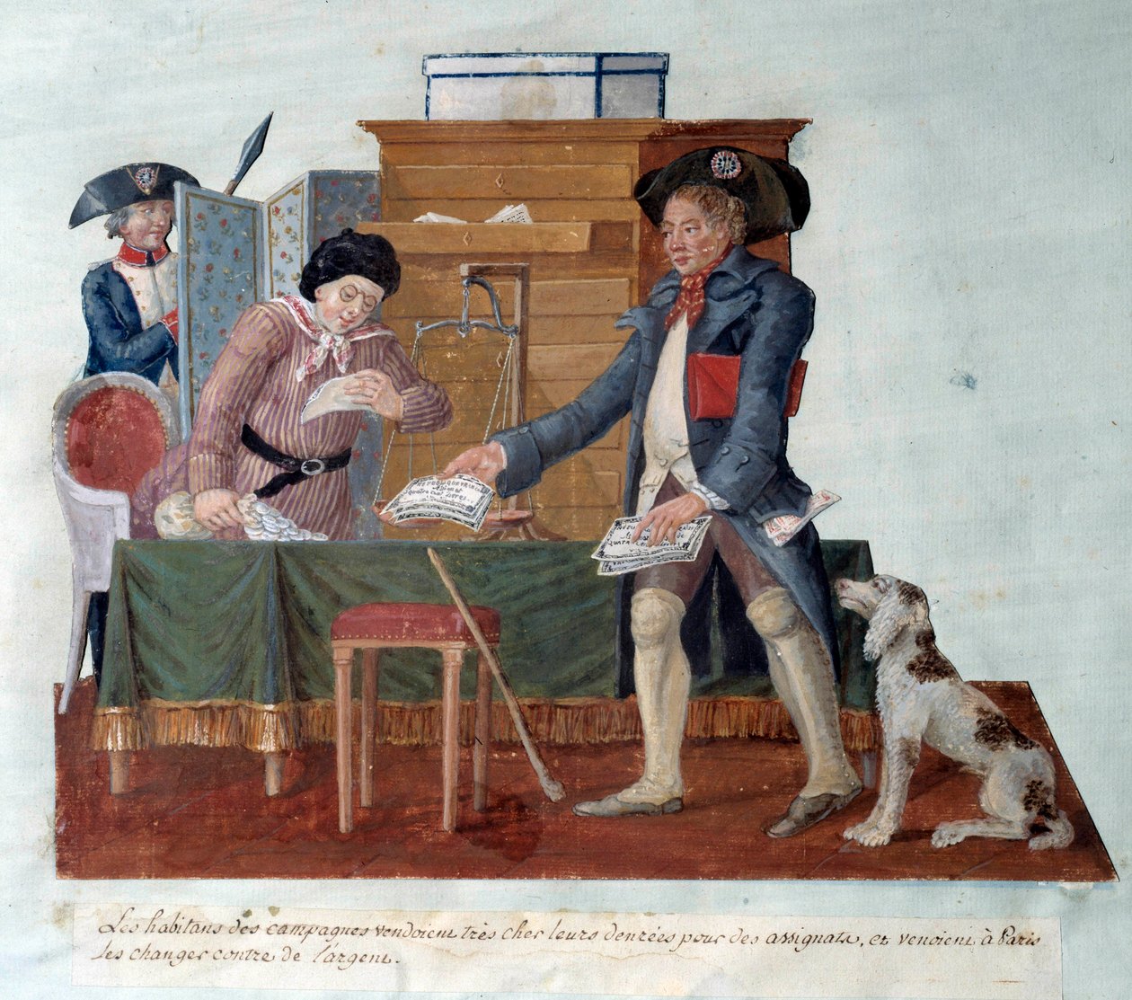 Révolution française : les habitants de la campagne vendaient leur nourriture contre des assignats, qu