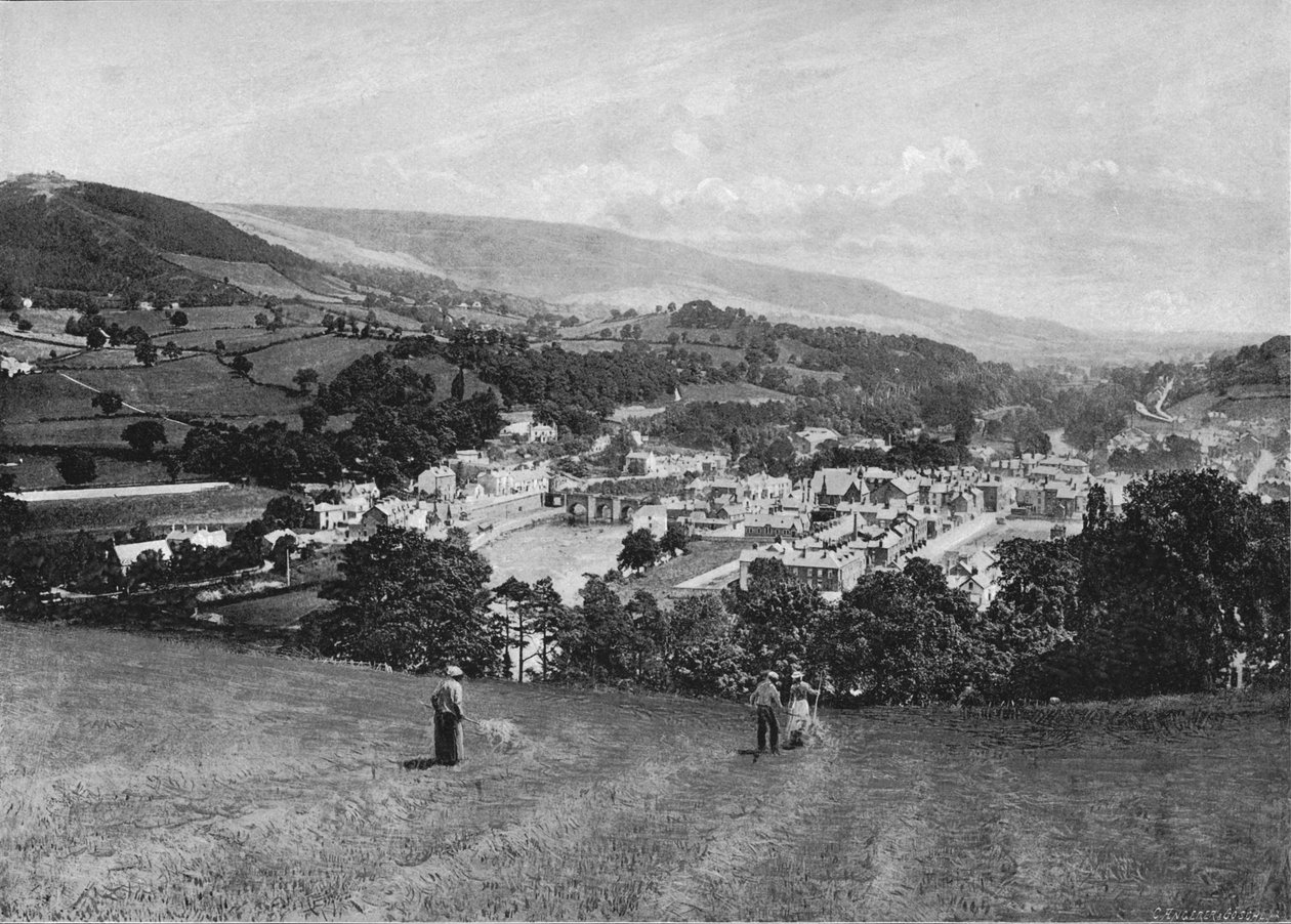 Llangollen et Crow Castle, vers 1896 - Lettsome and Sons