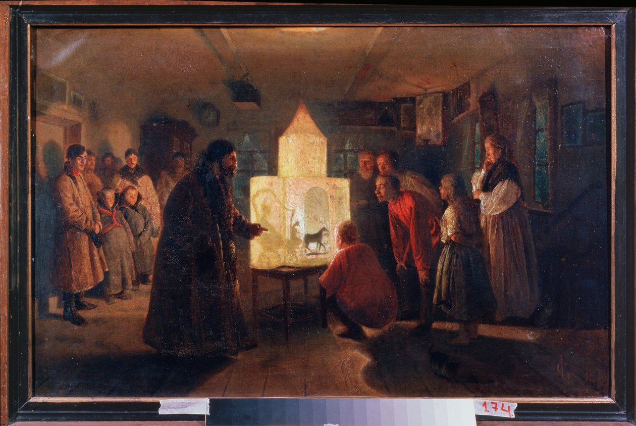 Une lanterne magique dans une maison de paysan - Lev Grigoryevich Solovyev