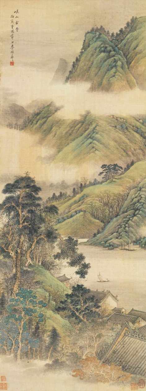 Ancien temple parmi les montagnes et les vallées - Li Yaoping