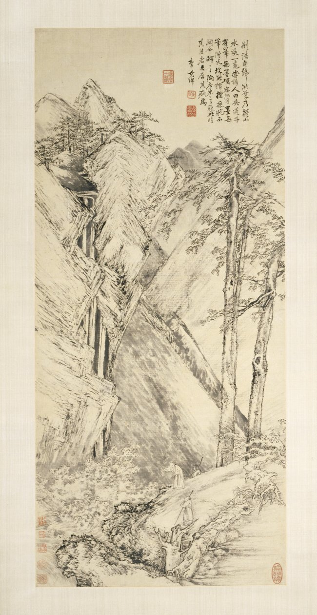Paysage après Jing Hao et Guan Tong - Li Shizhuo