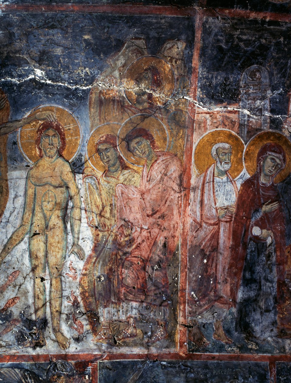 Christ, Madonna et Saints, fresque dans le monastère d