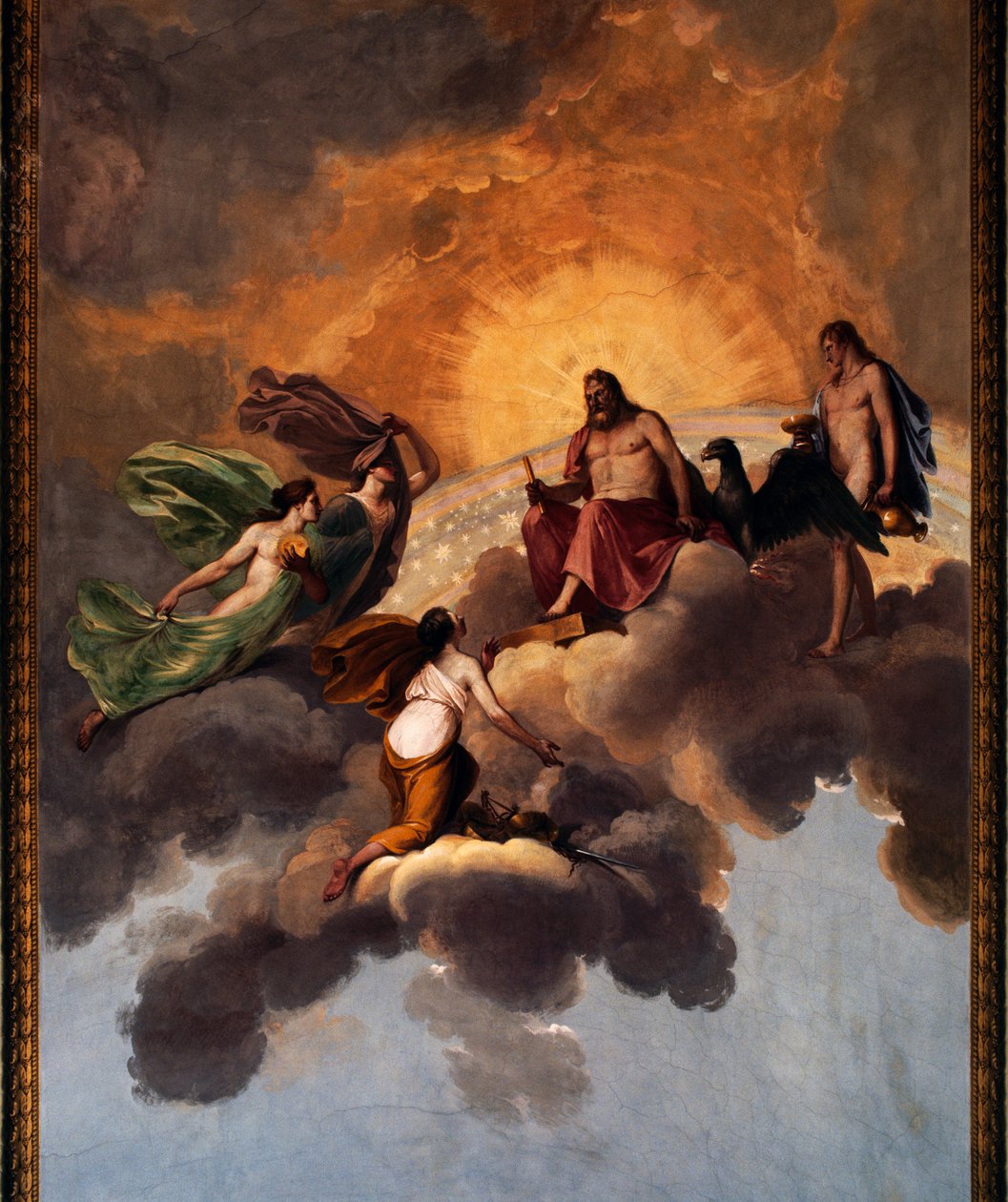 Christ et anges, fresque au plafond de l