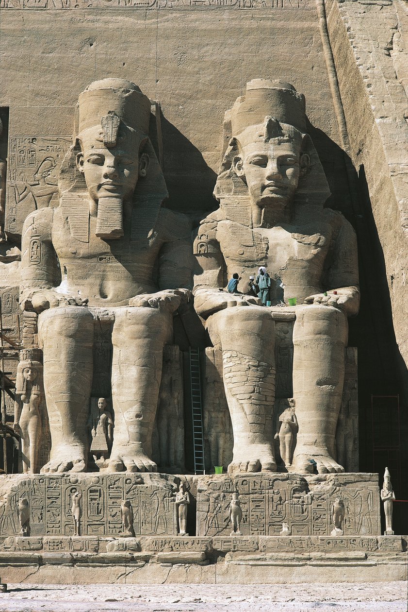 Figures colossales en grès de Ramsès II trônant - Unbekannt Unbekannt