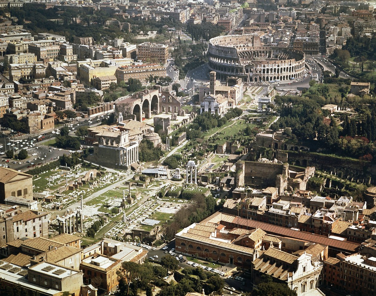 Colisée ou Amphithéâtre Flavien, vue aérienne, 70-80 ap. J.-C., Rome, Italie - Unbekannt Unbekannt