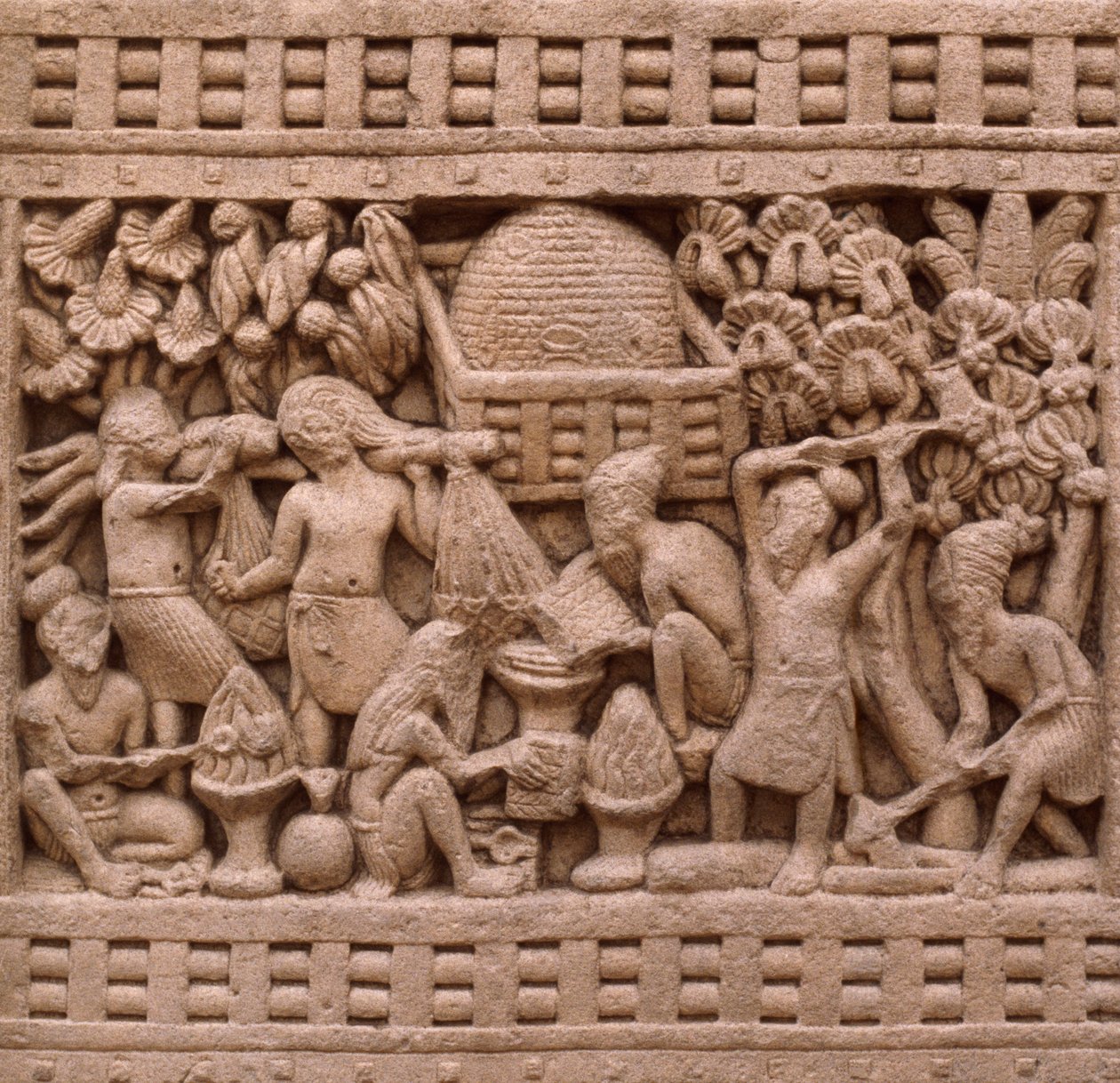 Détail du côté est du Stupa I à Sanchi (Liste du patrimoine mondial de l