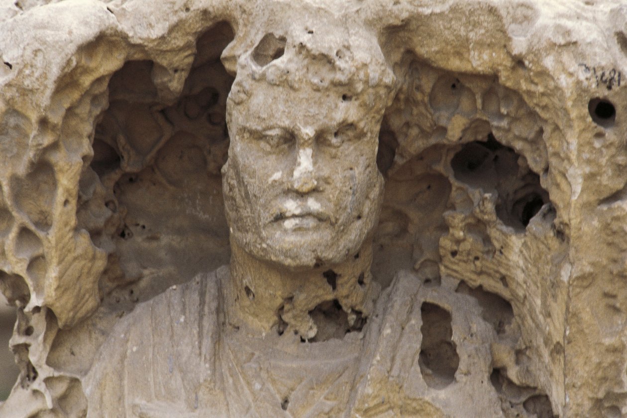 Égypte, Alexandrie, Catacombes de Kom-esh-Shuqafa, intérieur de l