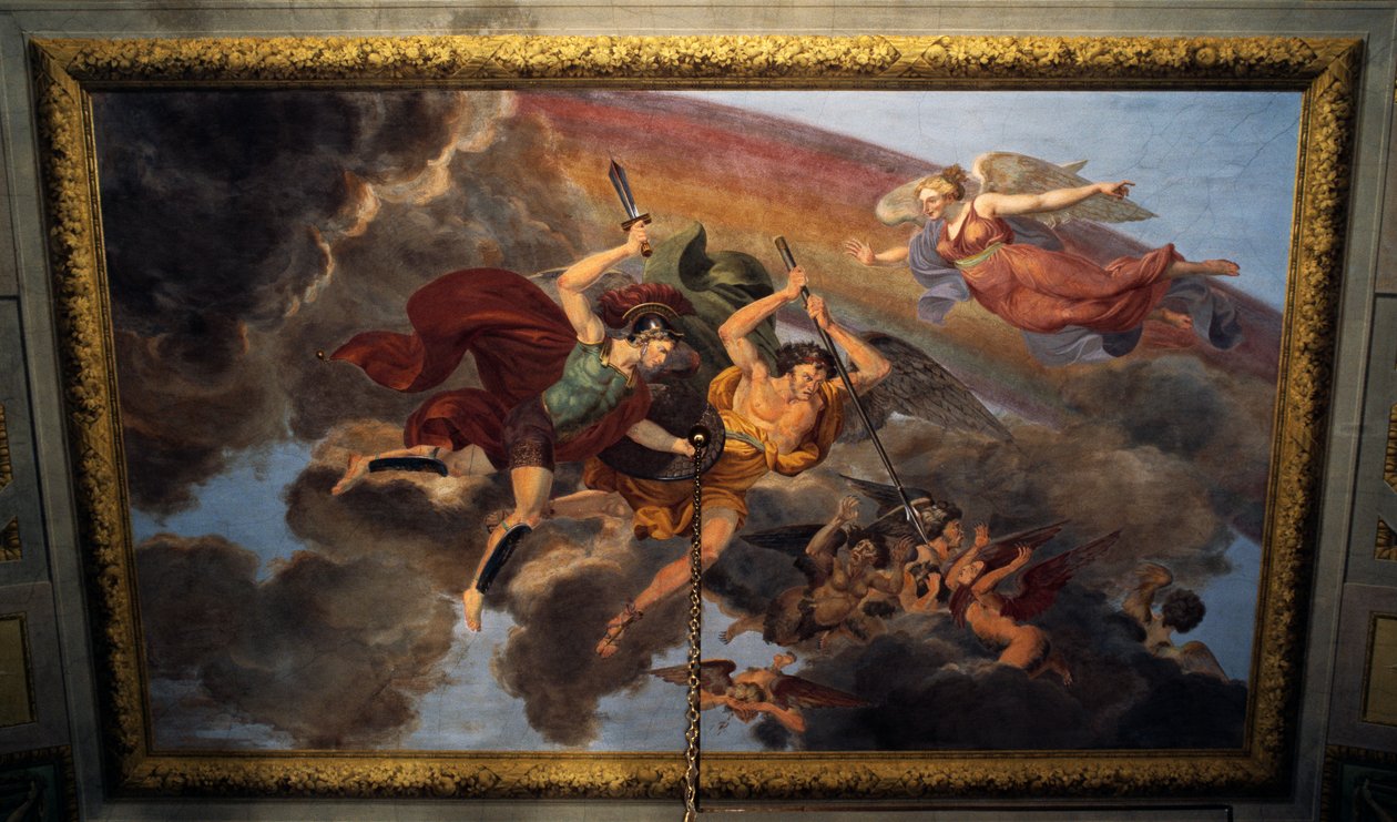 Fresque au plafond de la chambre de l