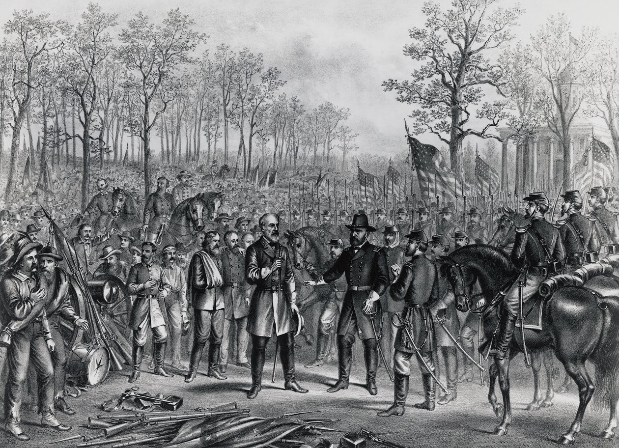 Le général Robert Lee se rend au général Ulysses Grant à Appomattox, 9 avril - Unbekannt Unbekannt