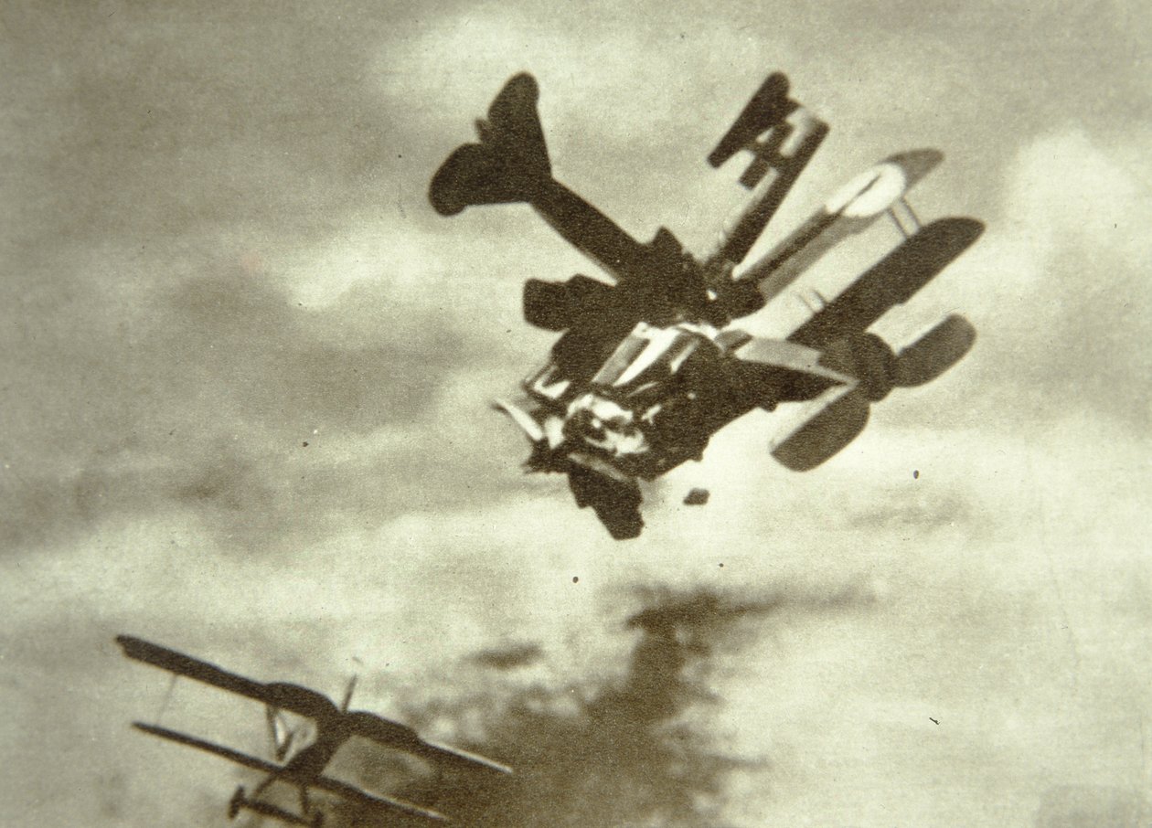 Collision en vol entre un avion allemand et un avion britannique - Unbekannt Unbekannt