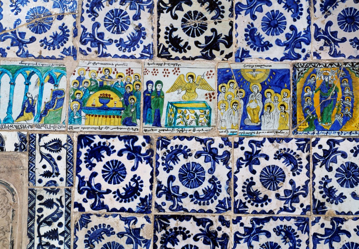 Décoration de carreaux de majolique (17e siècle), Patriarcat arménien de Jérusalem, Vieille ville de Jérusalem (Liste du patrimoine mondial de l