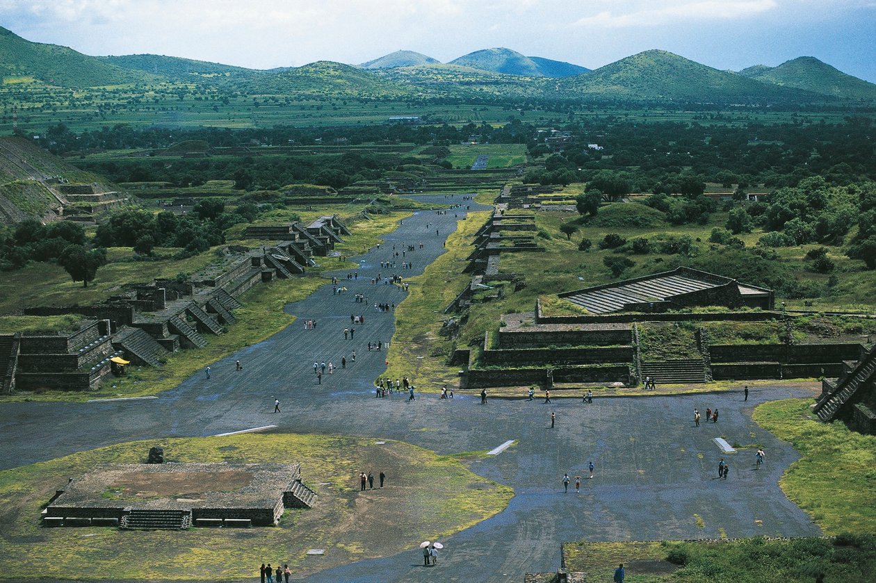 Mexique, Bassin de Mexico, Mexico, Teotihuacan (Cité des Dieux), Pyramide de la Lune et Avenue des Morts - Unbekannt Unbekannt