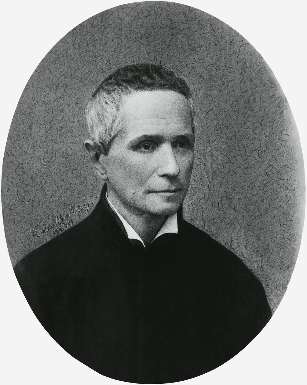 Portrait de Giulio Isdegerde Cecchi, connu sous le nom de père Filippo Cecchi (1822-1887), physicien, météorologue et inventeur italien, gravure - Unbekannt Unbekannt