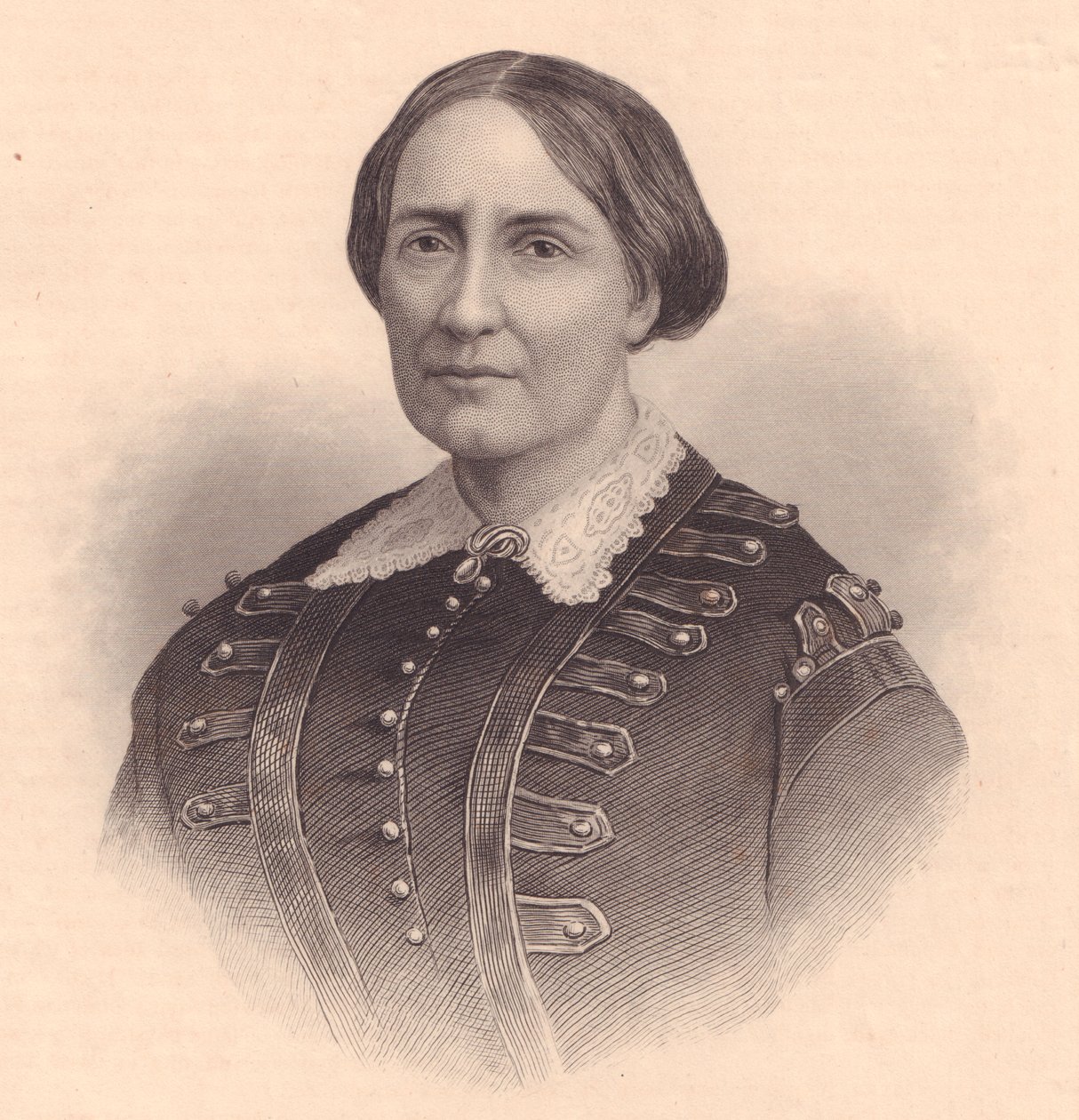 Portrait de Teresa Christina de Bourbon-Deux-Siciles, impératrice du Brésil (1822-1889), gravure par William Wellstood (1819-1900), vers 1870 - Unbekannt Unbekannt