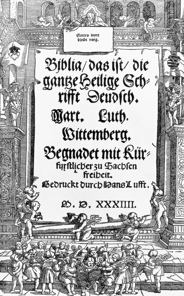 Page de titre de la Bible de Martin Luther - Unbekannt Unbekannt