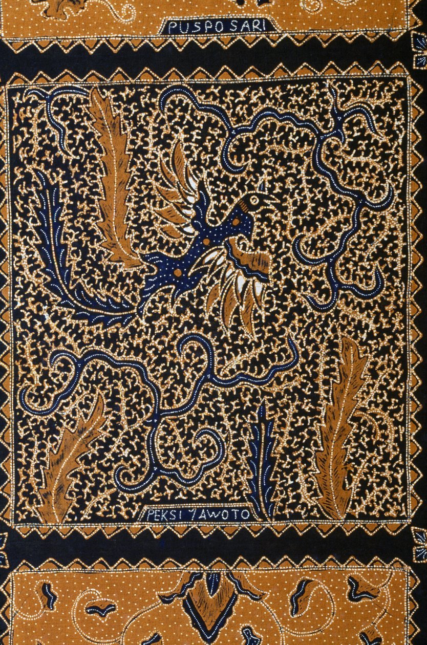 Motif traditionnel de batik appelé peksi yawoto, Surakarta, Java, Indonésie (détail) - Unbekannt Unbekannt