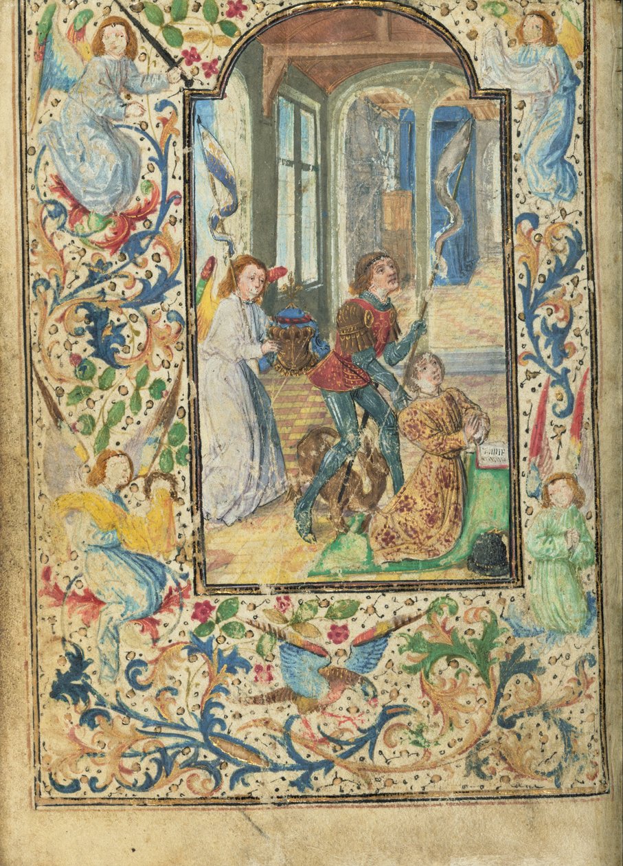 Charles le Téméraire présenté par Saint Georges - Lieven van Lathem