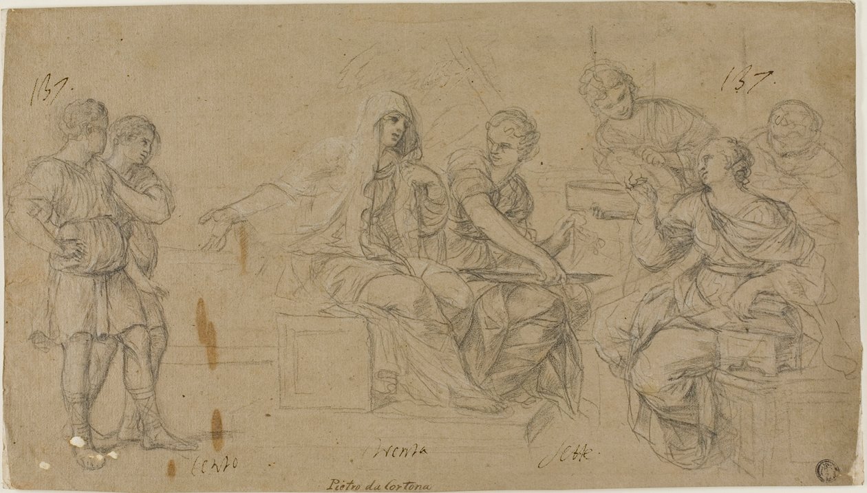 Cornelia exhibant ses deux fils à une amie - Lieven Mehus