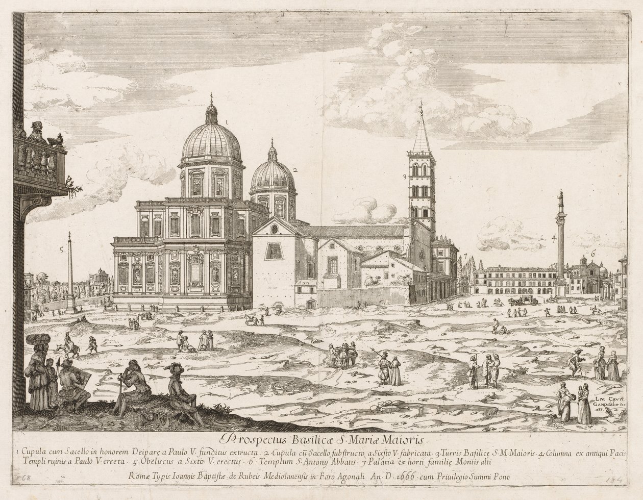 Santa Maria Maggiore de Prospectus Locurum Urbis Romae Insignium - Lievin Cruyl