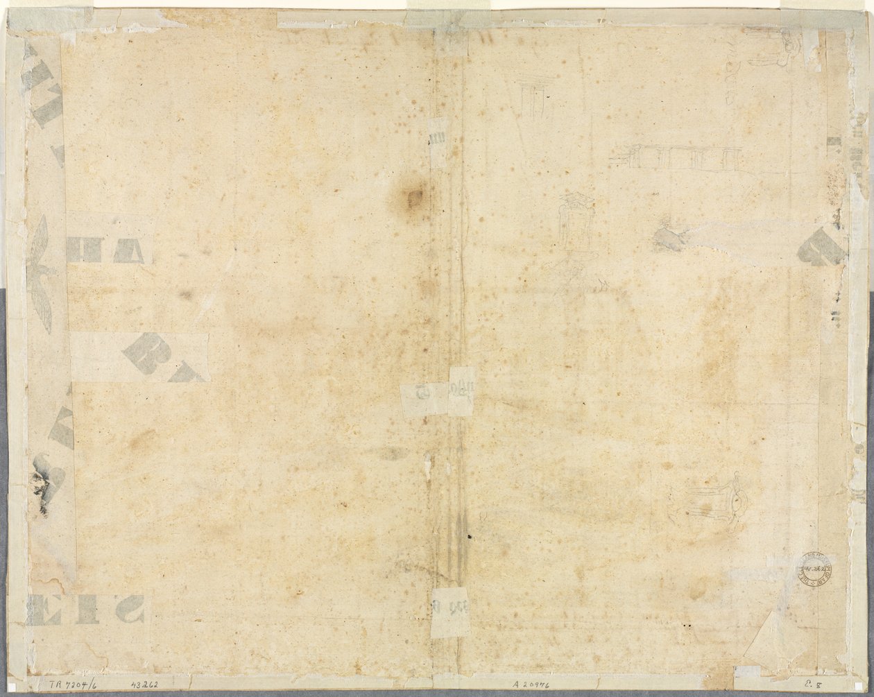 Croquis de fenêtres et pilastres de l