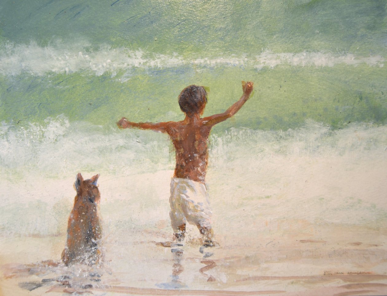 Garçon et chien, sauveteur - Lincoln Seligman