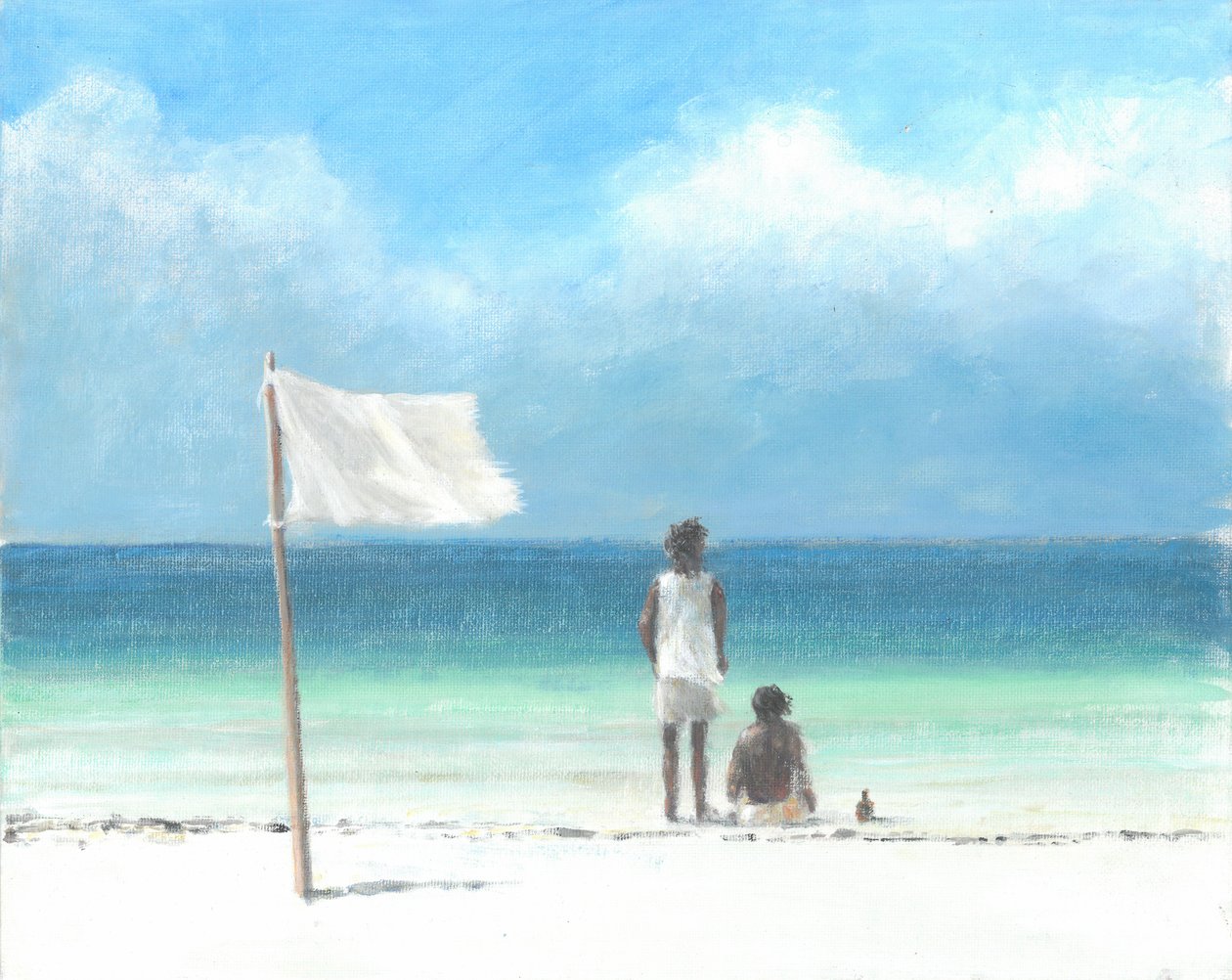 Garçons sur la plage, Kenya - Lincoln Seligman