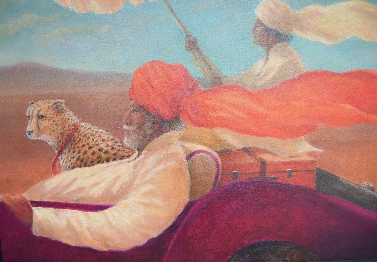 Maharaja, Garçon avec Parapluie et Guépard - Lincoln Seligman