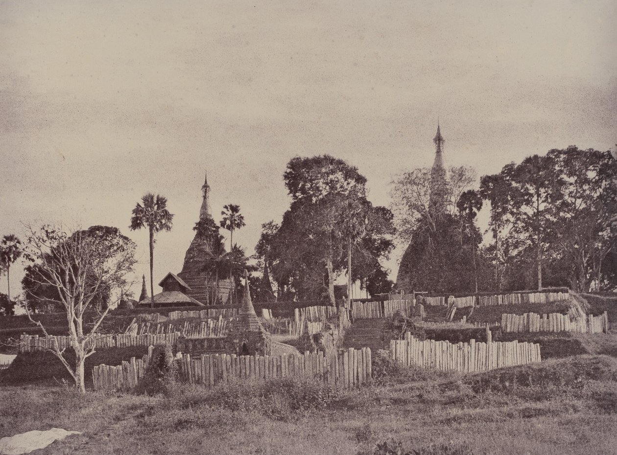 Rangoon : entrée nord de la pagode Shwe Dagon - Linnaeus Tripe