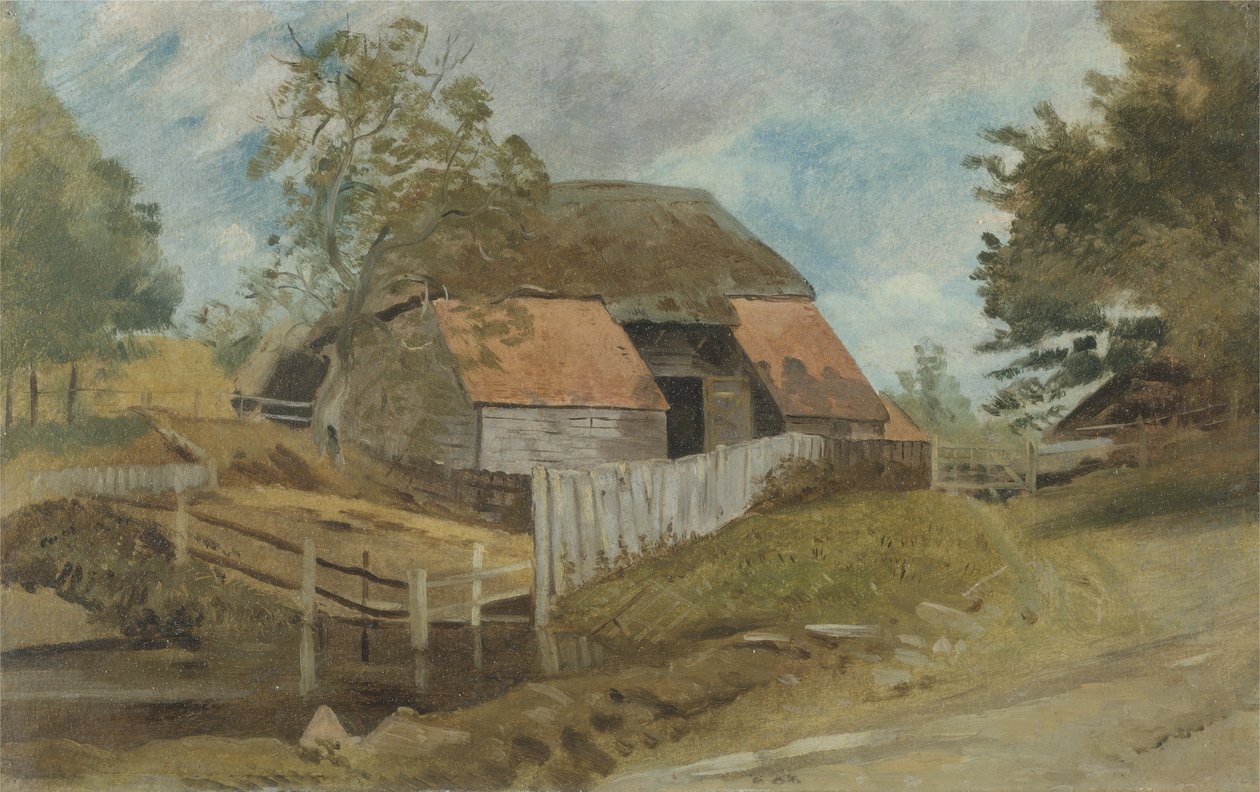 Vieille grange, vers 1855 - Lionel Constable