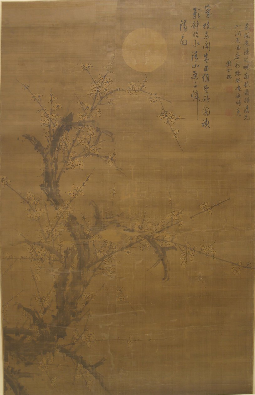 Prunier en fleurs au clair de lune et neige, 16ème siècle - Liu Shiru