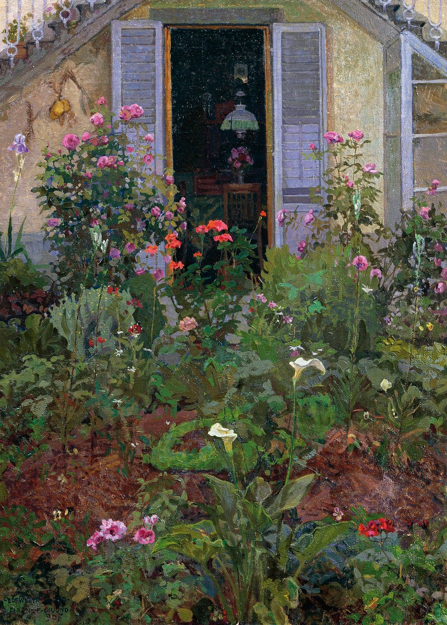 Triptyque ou Jardin en fleurs - Llewelyn Lloyd