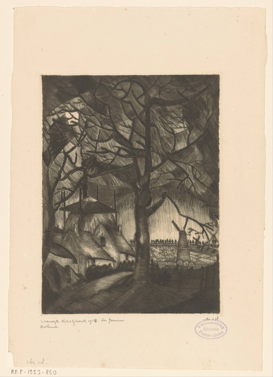 Ferme - Lodewijk Schelfhout (signed by artist)
