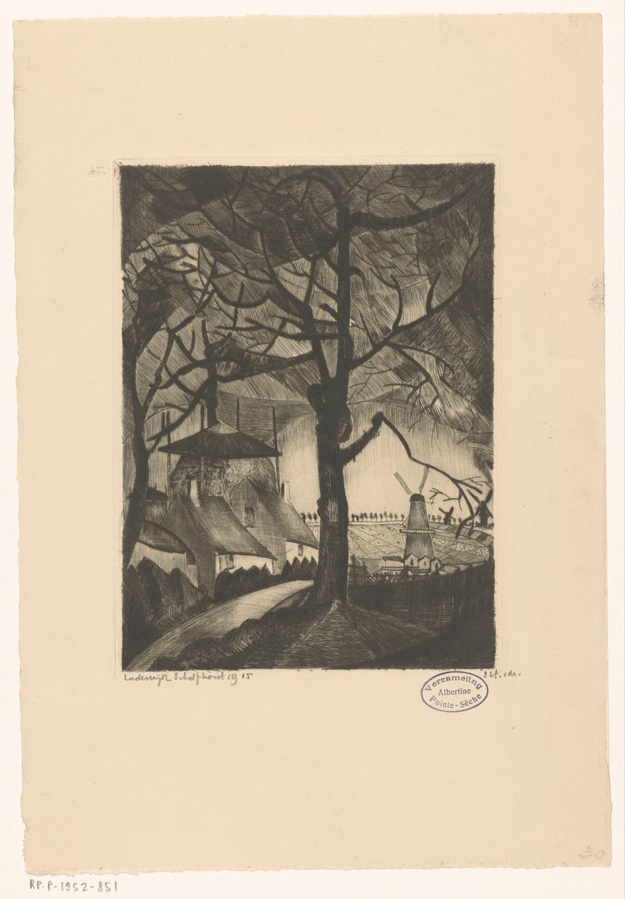 Ferme - Lodewijk Schelfhout (signed by artist)