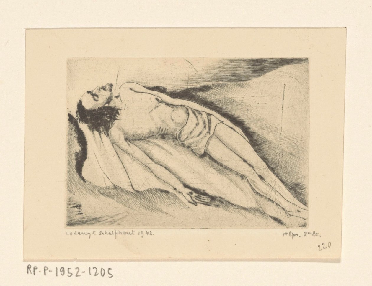 Le Christ mort - Lodewijk Schelfhout (signed by artist)