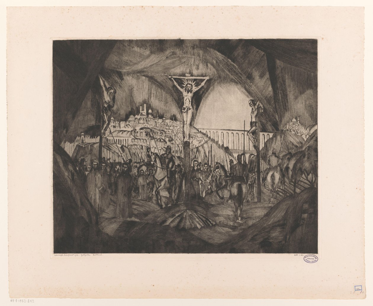 Golgotha I - Lodewijk Schelfhout (signed by artist)