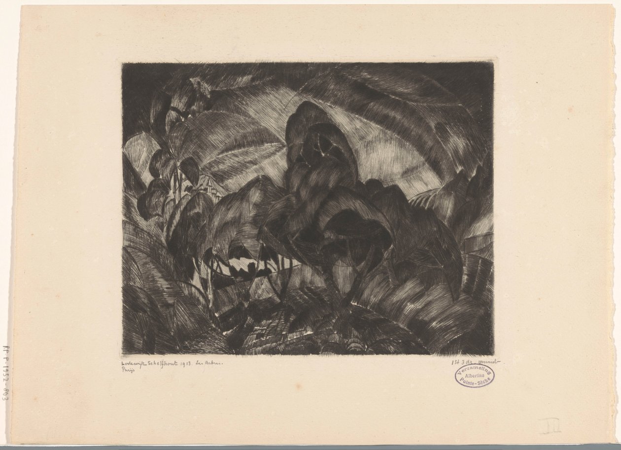 Paysage vallonné avec arbres - Lodewijk Schelfhout (signed by artist)