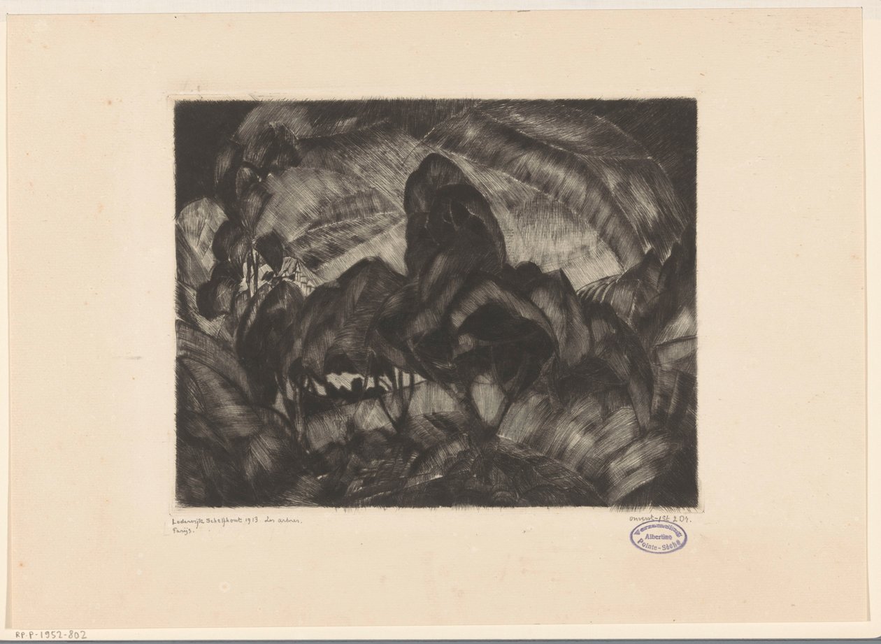 Paysage vallonné avec arbres - Lodewijk Schelfhout (signed by artist)