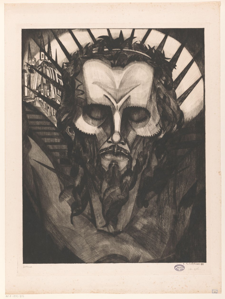 Tête de Christ I - Lodewijk Schelfhout (signed by artist)