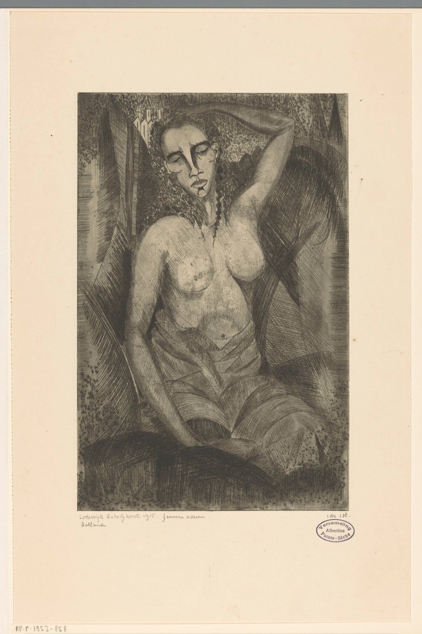 Femme assise - Lodewijk Schelfhout (signed by artist)