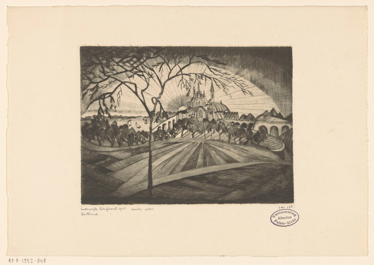 Coucher de soleil - Lodewijk Schelfhout (signed by artist)