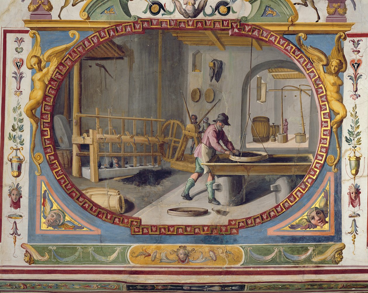 La production de poudre à canon - Lodovico Buti