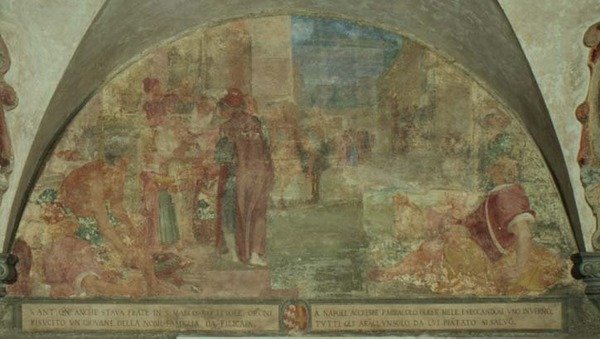 Saint Antonin ressuscite un jeune de la famille Filicaia - Lodovico Buti