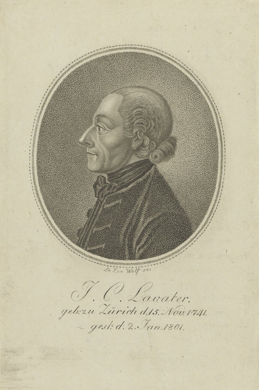 Portrait du poète et physiognomiste Johann Kaspar Lavater 1741-1801 - Loeser Leo Wolf
