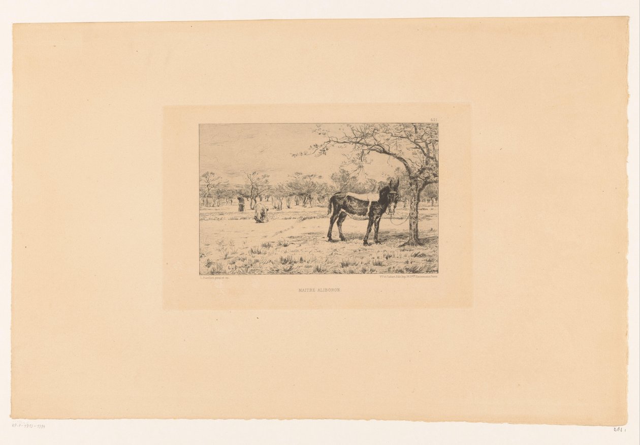 Paysage avec âne - Léon Barillot