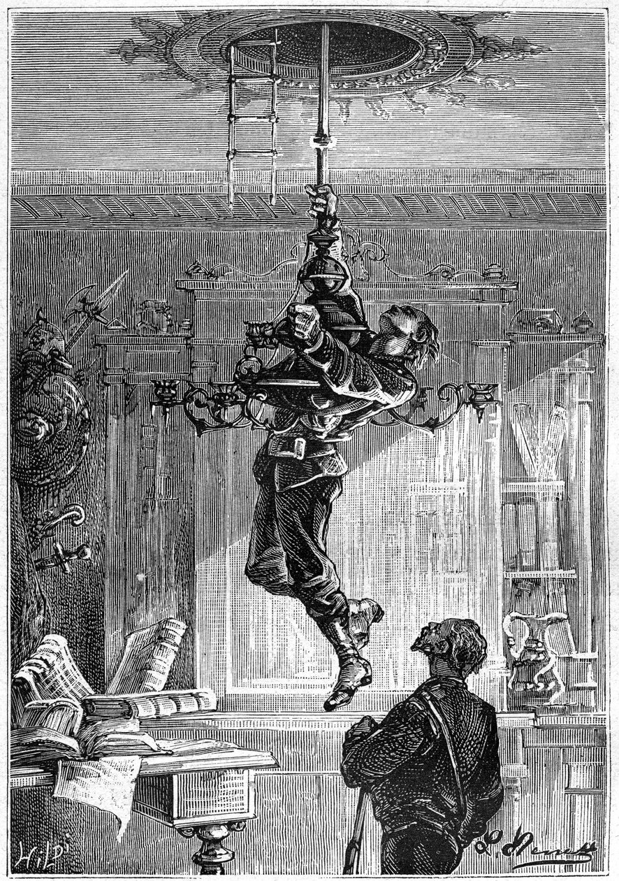 Dessin de Leon Benett, du livre de Jules Verne 