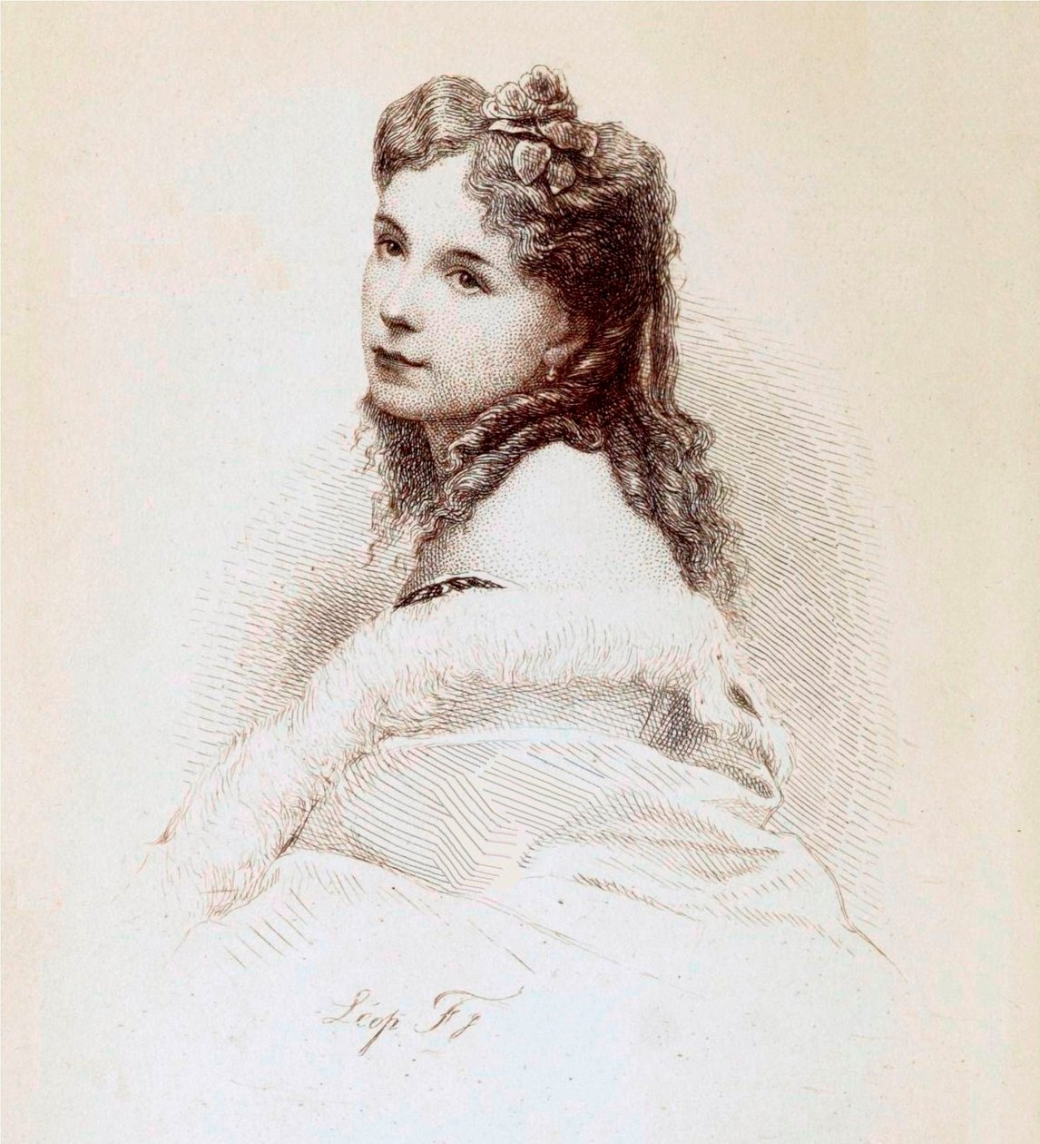Gravure de Cora Pearl par Léopold Flameng. - Leopold Flameng