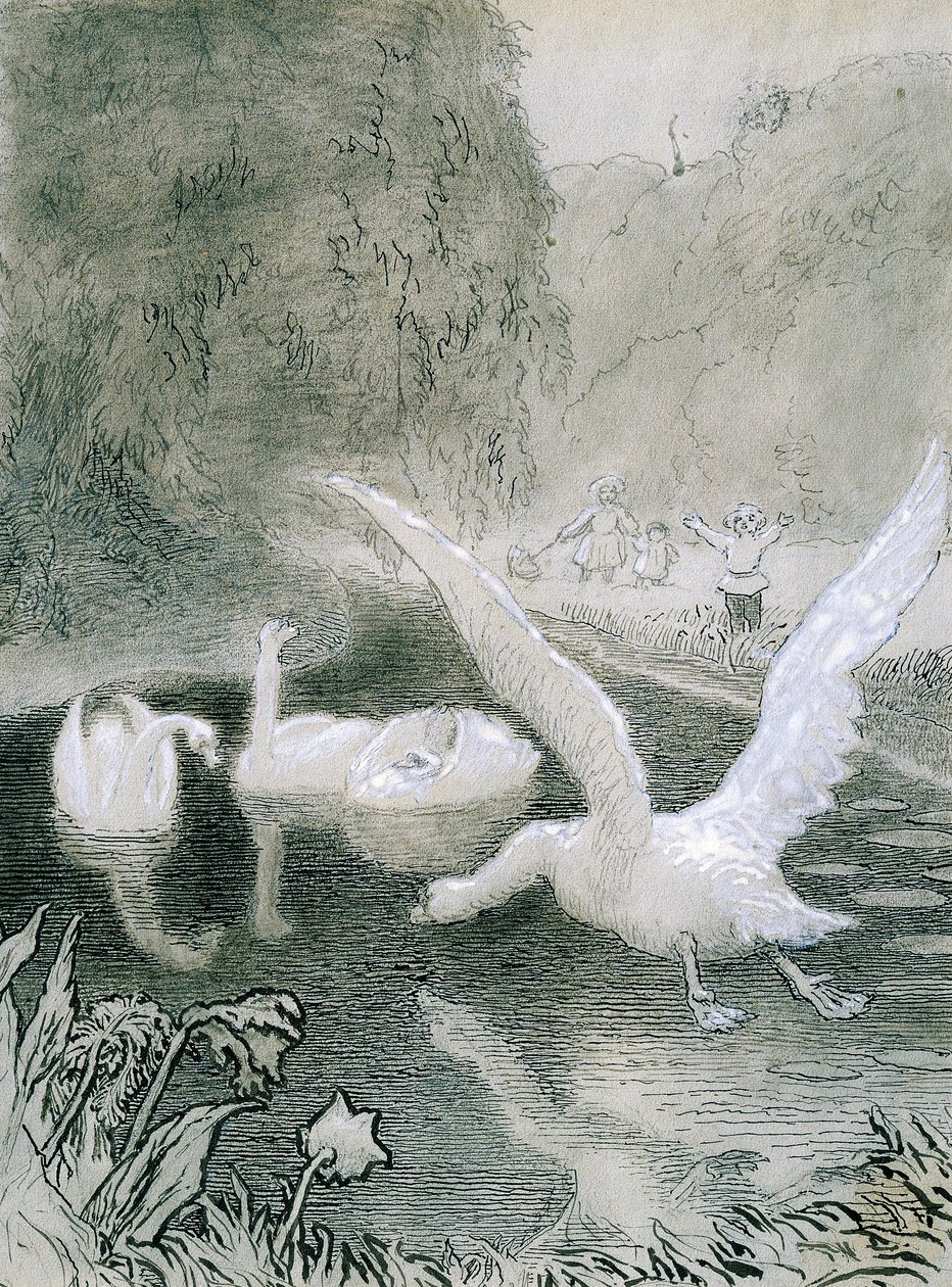 Le Vilain Petit Canard, illustration de Lorenz Frolich pour le conte de Hans Christian Andersen - Lorens Frolich