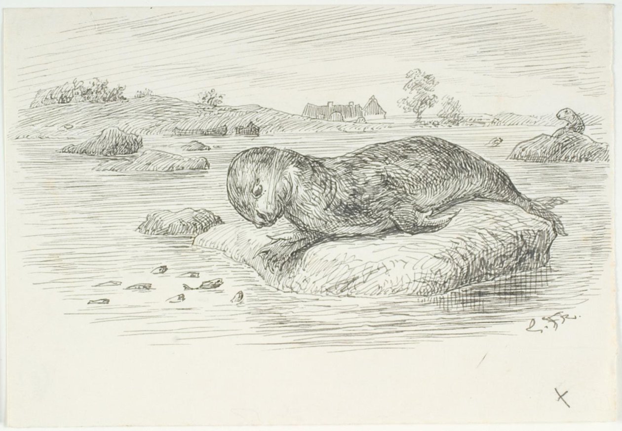 Esquisse pour Le Grand Serpent de Mer - Lorenz Frølich
