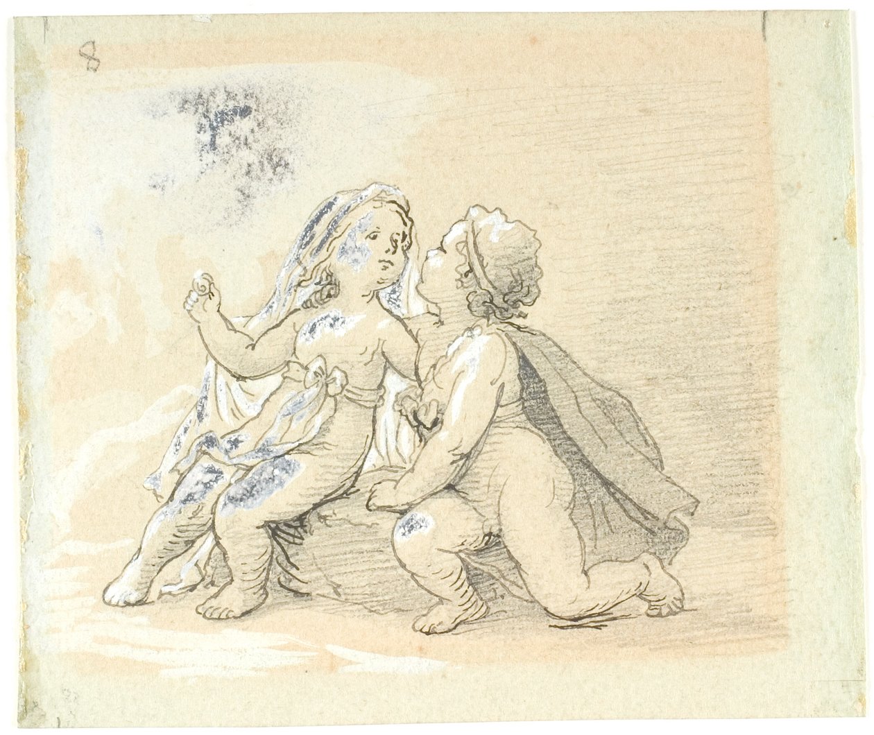 Vignette avec un garçon proposant à une fille - Lorenz Frølich